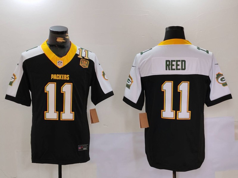 Men 2026 Green Bay Packers #11 Reed black Limited Nike NFL Jersey 0814001